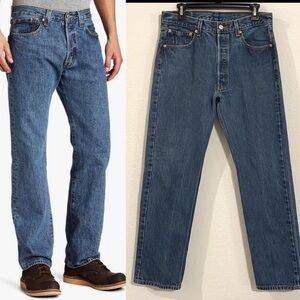 Levi’s Men’s 501 XX Jeans 34 X 34 Blue Cotton Classic Straight Leg Y2K 2007